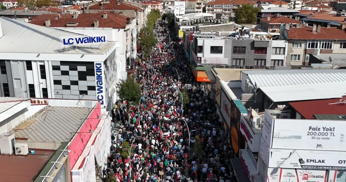 sakaryada binlerce kisi ozgur filistin icin yurudu bYnfHala
